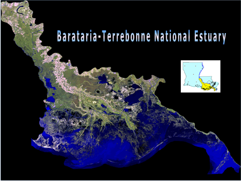 picture of Location of the Barataria-Terrebonne Estuary in Louisiana